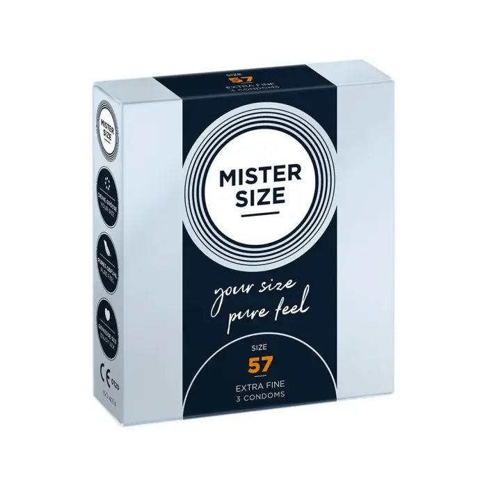 MISTER SIZE Pure Feel презервативы – 57 мм – 3 шт. Фото num