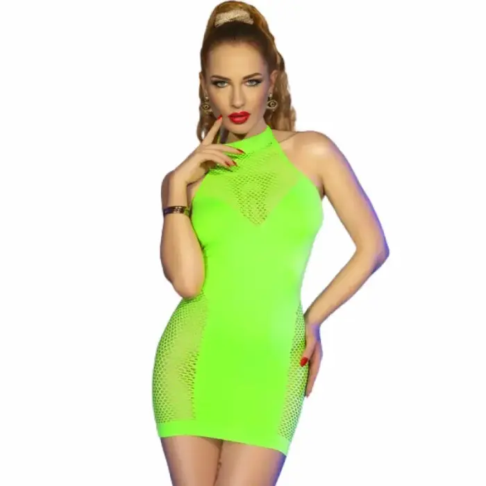 Chilirose CR 4708 зелёное мини-платье – S/M
