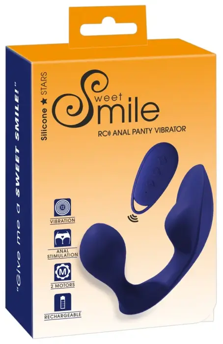 Sweet Smile RC анальный вибратор для трусиков – 12.3 cm – Черный