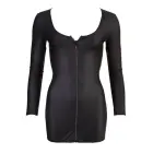 Cottelli Collection Black Mini Dress XL with Sparkling Front Zip — Photo 4