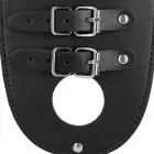 PU Leather Chastity Belt with Straps – Black — Photo 6