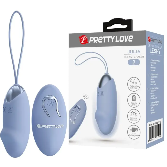 PRETTY LOVE Julia Dream Chaser 2 вибрационное яйцо с беспроводным пультом управления – синее