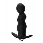 Spirālveida vibrējošs anālais spraudnis – 9.5 cm – Melns — Foto 2