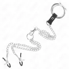 KINK – set of 3 chrome cock rings with chain and nipple clamps — Photo 5