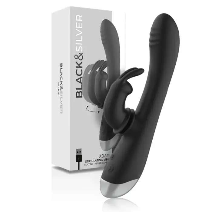 BLACK&SILVER Adam Dual Motor Vibrator – Black