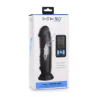 Vibreeriv ja E-Stim silikoonist dildo kaugjuhtimispuldiga – Roosa — Foto 1