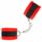 KINK Beginner фиксаторы для запястий с искусственным мехом – чёрно-красные 30x7 см — Фото 2