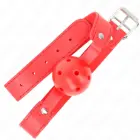 KINK Red Breathable Ball Gag 4.5 cm – Adjustable Silicone Strap 65 cm — Photo 2