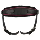 Leder Adjustable Leather Strap-On Harness – Black/Pink — Photo 9