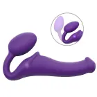 Vibruojantis strap-on M – 15.2 cm (6″) – violetinis — Nuotrauka 2