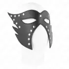 KINK Cat Face Mask Model 2 – melna mākslīgās ādas maska, 29x15 cm — Foto 3