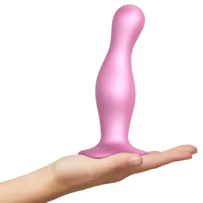 Strap-On-Me Curvy Metallic Sugar Pink dildo – 19.5 cm (7.7″) – rožinis