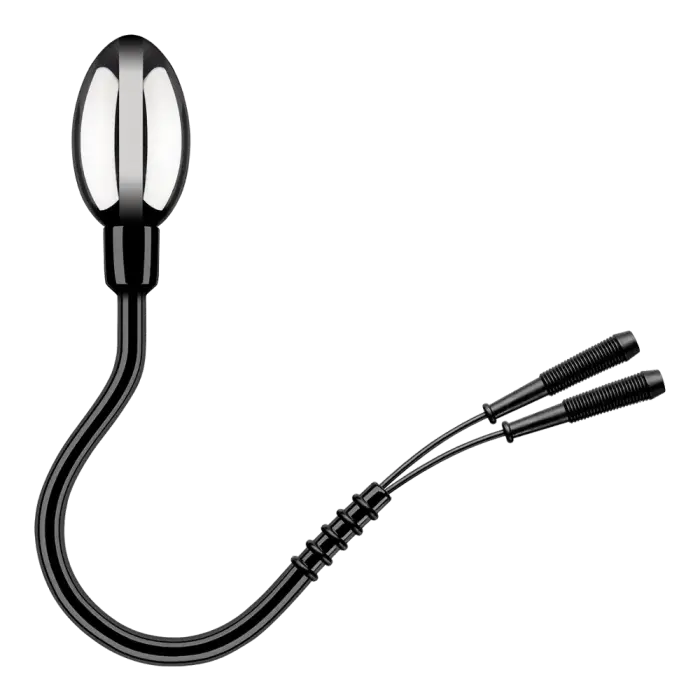 Tadpole elastīgs olas formas anālais zondētājs – 15 cm – Sudrabs
