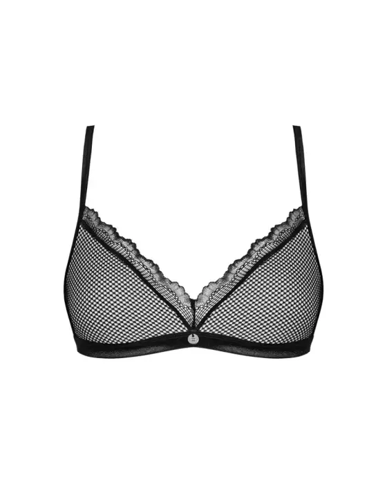 Obsessive tīkliņa krūšturis – melns – XS/S Foto 4