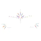 Ķermeņa rotaslietu uzlīmes – seja – spīd tumsā Foto 5