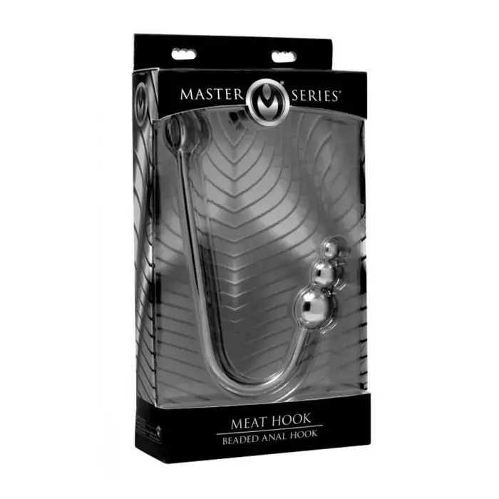 Anal Hook with Beads – 15 cm (6″) – Black