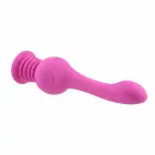 Evolved Gyro Vibe – laetav vibreeriv silikoondildo iminapaga – roosa – 19 cm — Foto 3