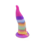 Kiotos Monstar Beast tumsā spīdošs dildo – 20.5 cm (8″) – Daudzkrāsains — Foto 8