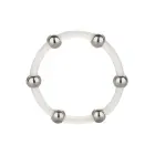 Steel Beaded Silicone Ring XL – Clear — Photo 1