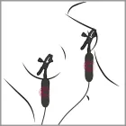 FFS Adjustable Vibrating Nipple Clamps with Remote Control, Silver-Black — Photo 4