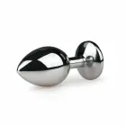 Rimba Metal Plug Silver ar caurspīdīgu kristāla akcentu – M – Sudrabs — Foto 3