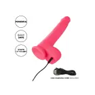Dziļi rūcošs un automātiski kustīgs dildo – 17.75 cm (7″) – Rozā — Foto 6