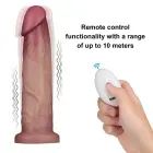 LoveToy Vibrating Sliding Skin Pro II – двухслойный реалистичный силиконовый дилдо с вибрацией – 22,9 cm (9'') — Фото 4