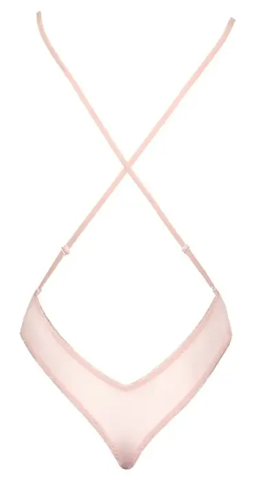 Kissable mežģīņu bodijs – rozā – S/M Foto 10