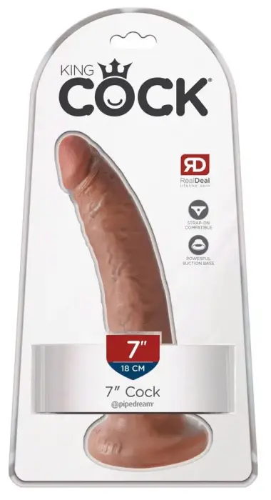 Реалистичный дилдо King Cock с присоской – 20.5 см (8″) – телесный