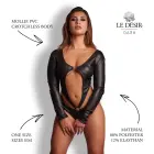 Mollie - PVC Crotchless Body - One Size - Black — Nuotrauka 4