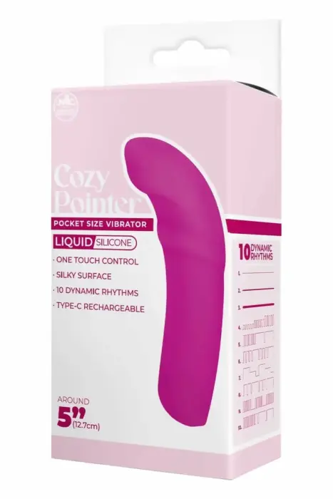 NMC 5 Inch Silicone 10-Function Vibrating Device – компактный вибратор с 10 функциями – розовый