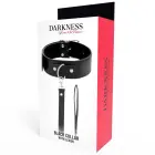 Darkness Collar Model 8435565904135 with Leather Chain – Adjustable, Padded, Black — Photo 5