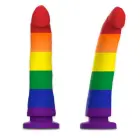 Mythology Devon Pride – liquid silicone fantasy dildo with suction cup – rainbow – L — Photo 6