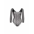 Fishnet Crotchless Bodysuit – Black – One Size — Photo 2