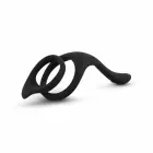EasyToys Silicone Performance Ring with Ribbed Perineum Stimulator – 11 cm – Black — Photo 5