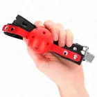 KINK Red Hollow Silicone Ball Gag 4 cm with Adjustable Black Strap 37–52 cm — Photo 3