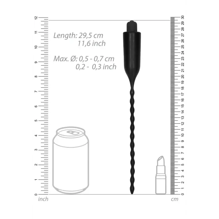 Elektrostimulācijas vibrējošais uretrālais zonde – melns Foto 16
