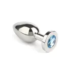 Jeweled Butt Plug – M – Blue — Photo 1