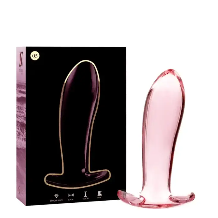 Ibiza Nebula Series Model 5 стеклянная анальная пробка – 12.5 см – розовый