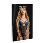 Daring Intimates kõrge vöökohaga pitsist bodi – sinine – L/XL — Foto 2