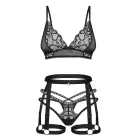 Obsessive Blomentis pesukomplekt – must – M/L — Foto 7