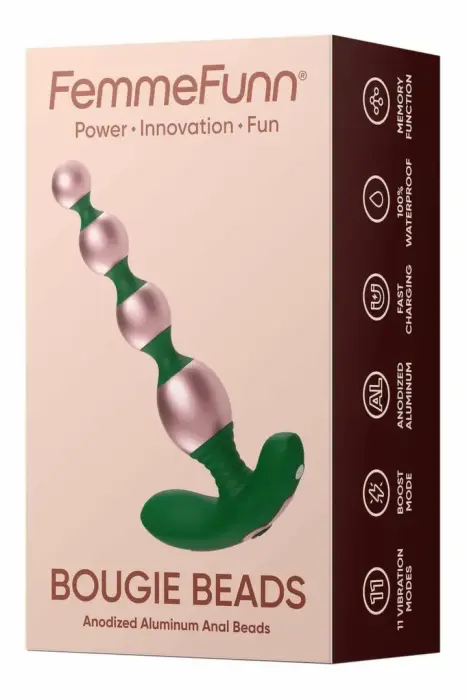 FemmeFunn Bougie Beads – алюминиевая система анальных шариков – розовое золото – 18,5 см
