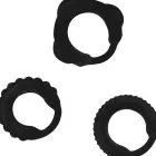 Addicted Toys Set of 3 Black Silicone Support Rings – Adjustable Sizes — Photo 3