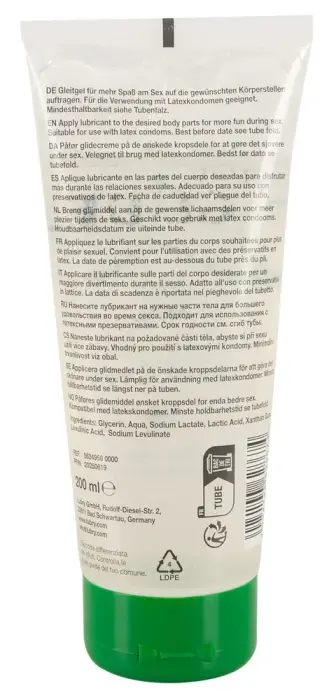 Just Glide Bio Anal lubrikants uz ūdens bāzes – 200 ml Foto 2