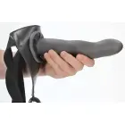 Izliekts dobs strap-on – metāliskais (gunmetal) Foto 9