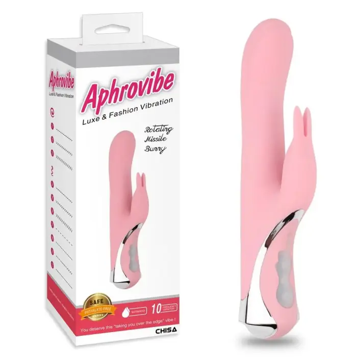 Вращающийся кролик-вибратор – 18 cm (7″) – розовый