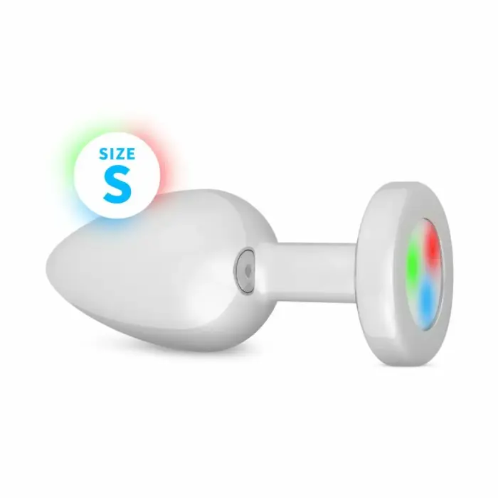 Easytoys Anal Collection Butt Plug LED Small Silver 7cm Compact Design
