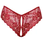 Cottelli LINGERIE Open Crotch Panties with Lace-up Back – Red – XL — Photo 5
