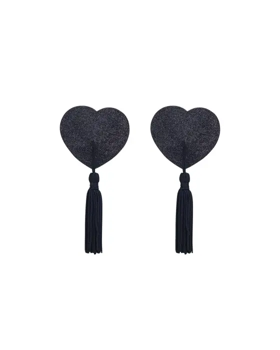 Secret spark Nipple Covers with Tassels – Black – One Size