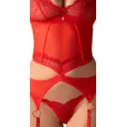 Obsessive Cupide Desir Corset Set with Thong – Red / Gold – L/XL — Photo 3